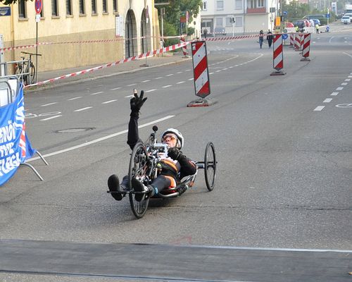 25.09.2016 - Podestplatz für Markolf Neuske beim Handbike Halbmarathon in Ulm