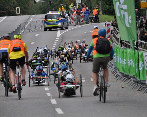 Handbike Rennen beim Radklassiker in Eschborn-Frankfurt