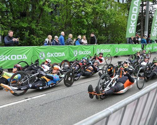Handbike Rennen beim Radklassiker in Eschborn-Frankfurt 